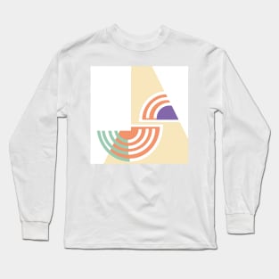 Geometric abstract pattern pastel Long Sleeve T-Shirt